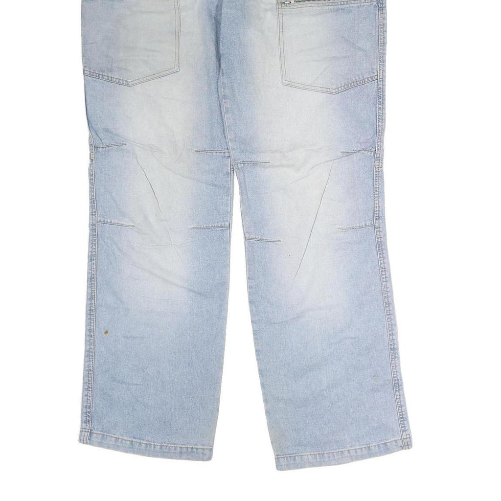 Mens Light Blue Cotton Regular Fit Straight Leg Denim Jeans W38 L33 Casual