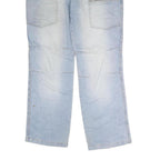 Mens Light Blue Cotton Regular Fit Straight Leg Denim Jeans W38 L33 Casual