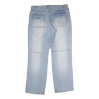 Mens Light Blue Cotton Regular Fit Straight Leg Denim Jeans W38 L33 Casual