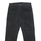 DICKIES Mens Black Regular Fit Straight Leg Trousers W36 L30 Durable Cotton