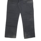 DICKIES Mens Black Regular Fit Straight Leg Trousers W36 L30 Durable Cotton