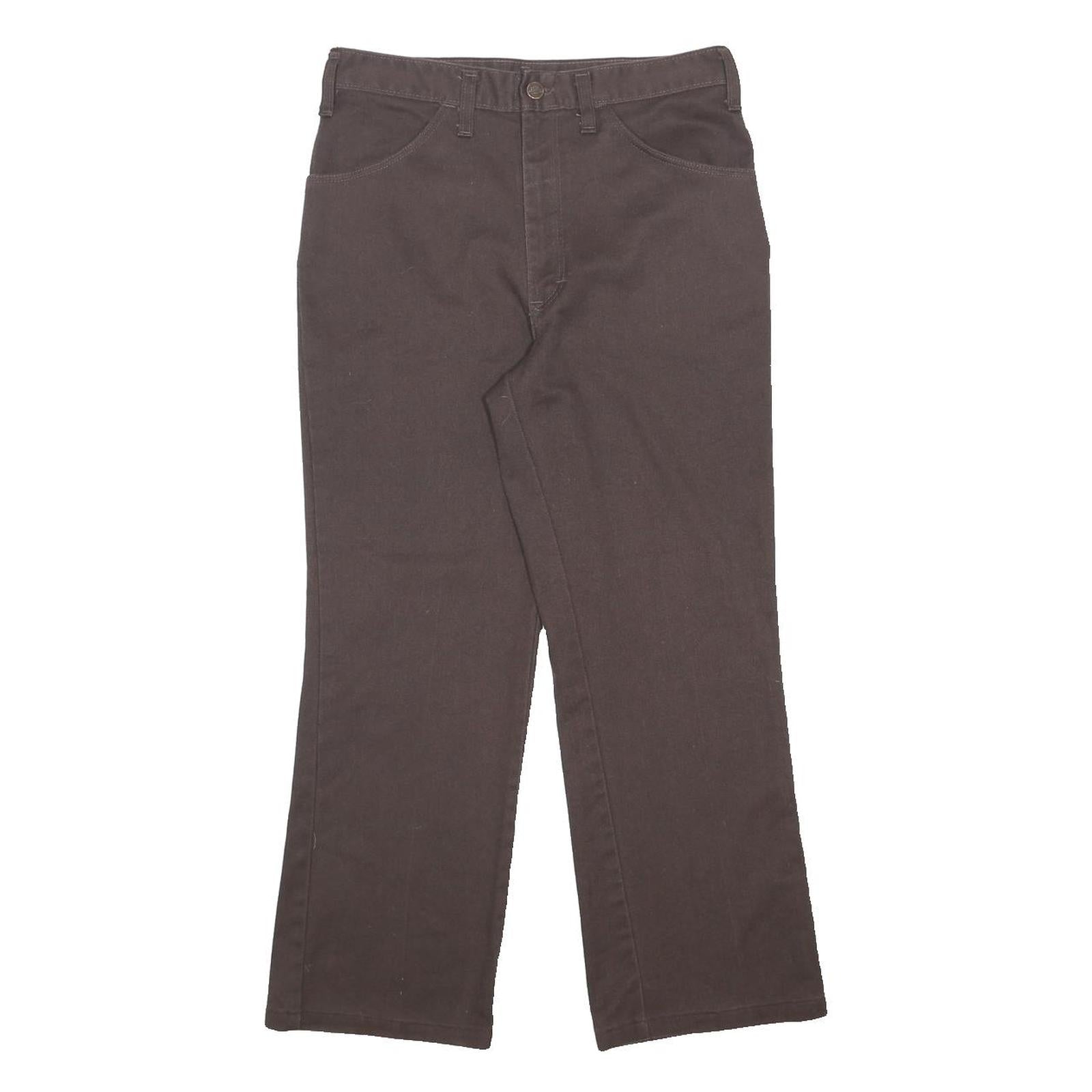 DICKIES Womens Regular Fit Brown Jeans Denim W28 L26 Casual Cotton Blend Zip