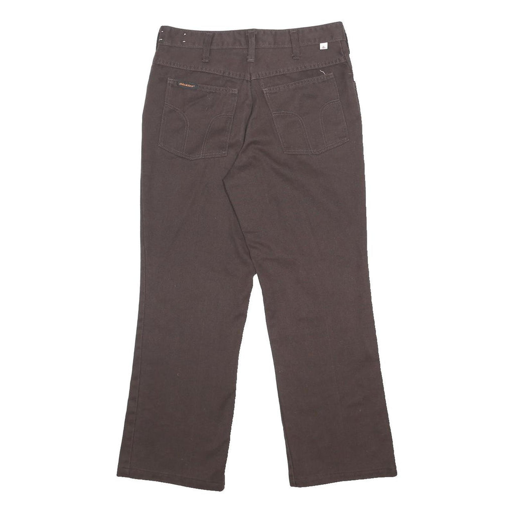 DICKIES Womens Regular Fit Brown Jeans Denim W28 L26 Casual Cotton Blend Zip