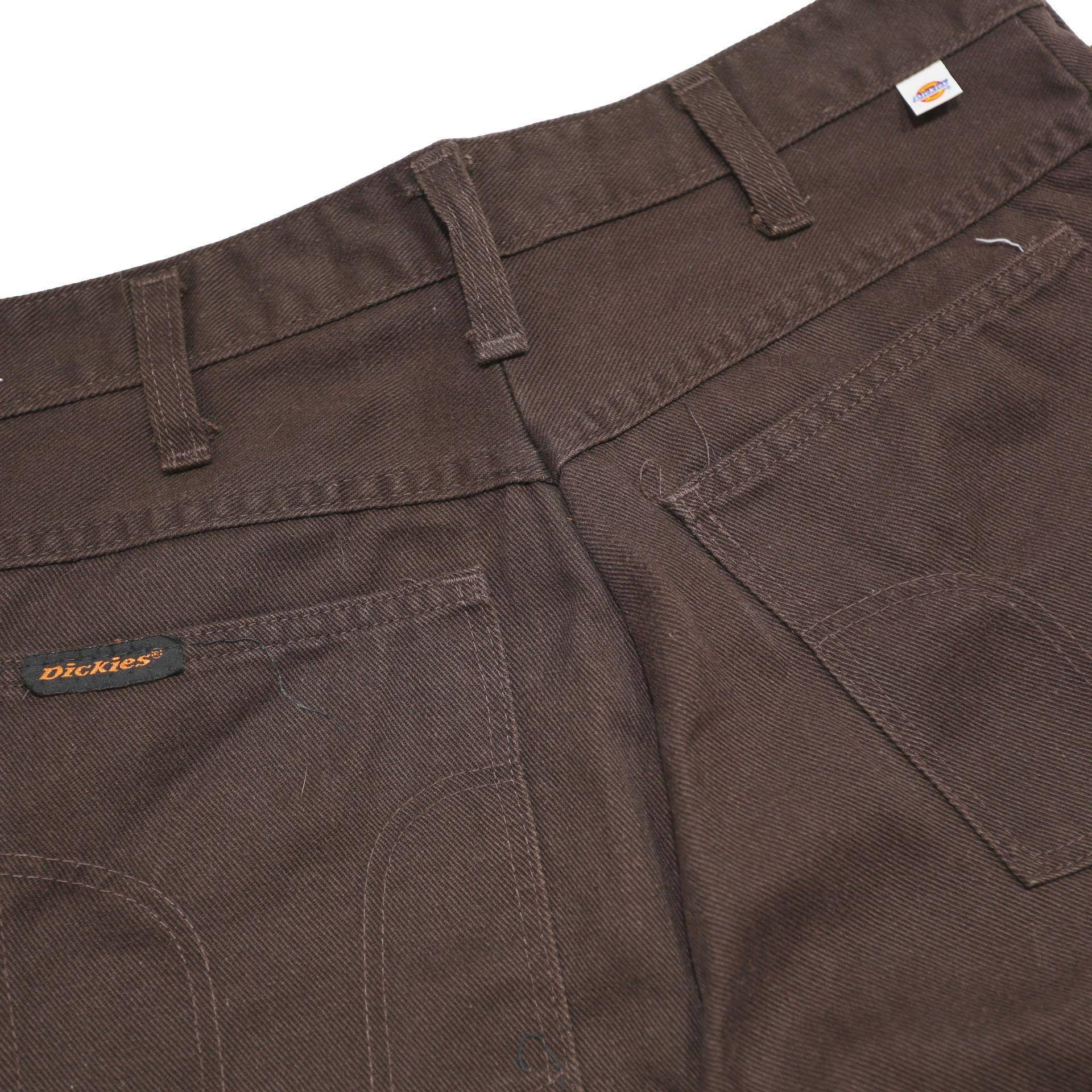 DICKIES Womens Regular Fit Brown Jeans Denim W28 L26 Casual Cotton Blend Zip