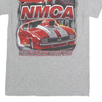 GILDAN Mens Grey NMCA Racing Graphic T-Shirt S Short Sleeve Crew Neck Car Print