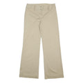 BENETTON Womens Cotton Blend Beige Loose Trousers W28 L29 Casual Comfortable