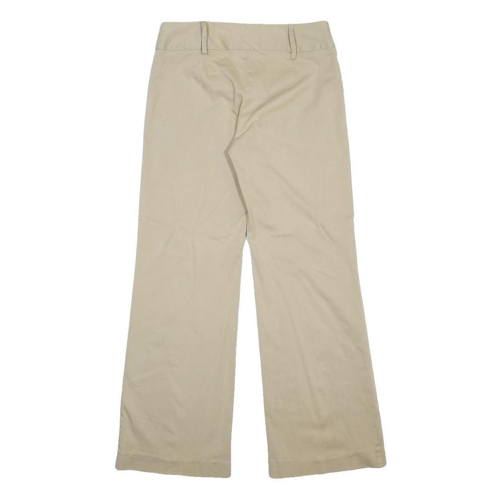 BENETTON Womens Cotton Blend Beige Loose Trousers W28 L29 Casual Comfortable