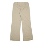BENETTON Womens Cotton Blend Beige Loose Trousers W28 L29 Casual Comfortable