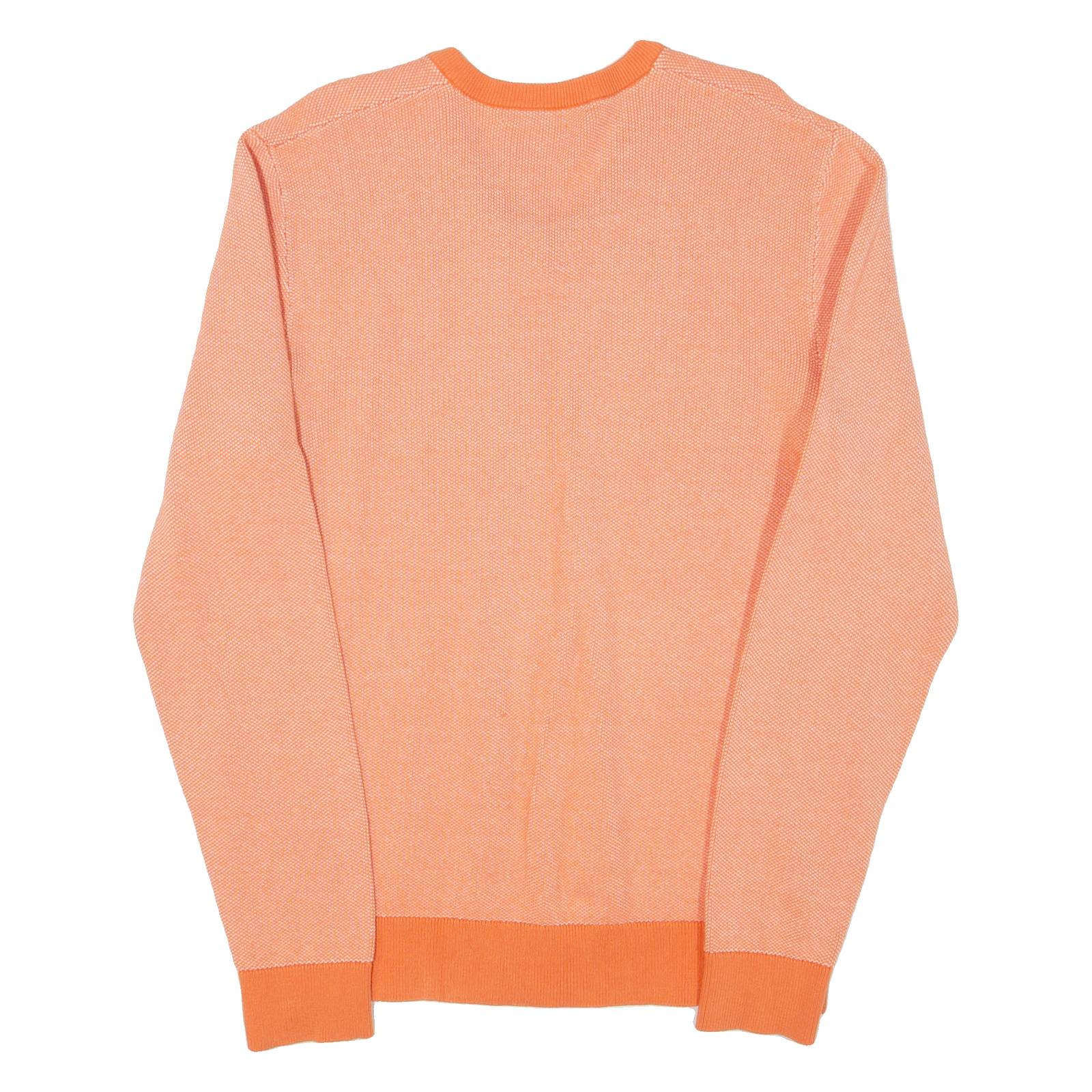 MICHAEL KORS Mens Jumper Orange Tight Knit M