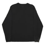 CARHARTT Mens Black Relaxed Fit Long Sleeve Crew Neck L Printed Logo T-Shirt