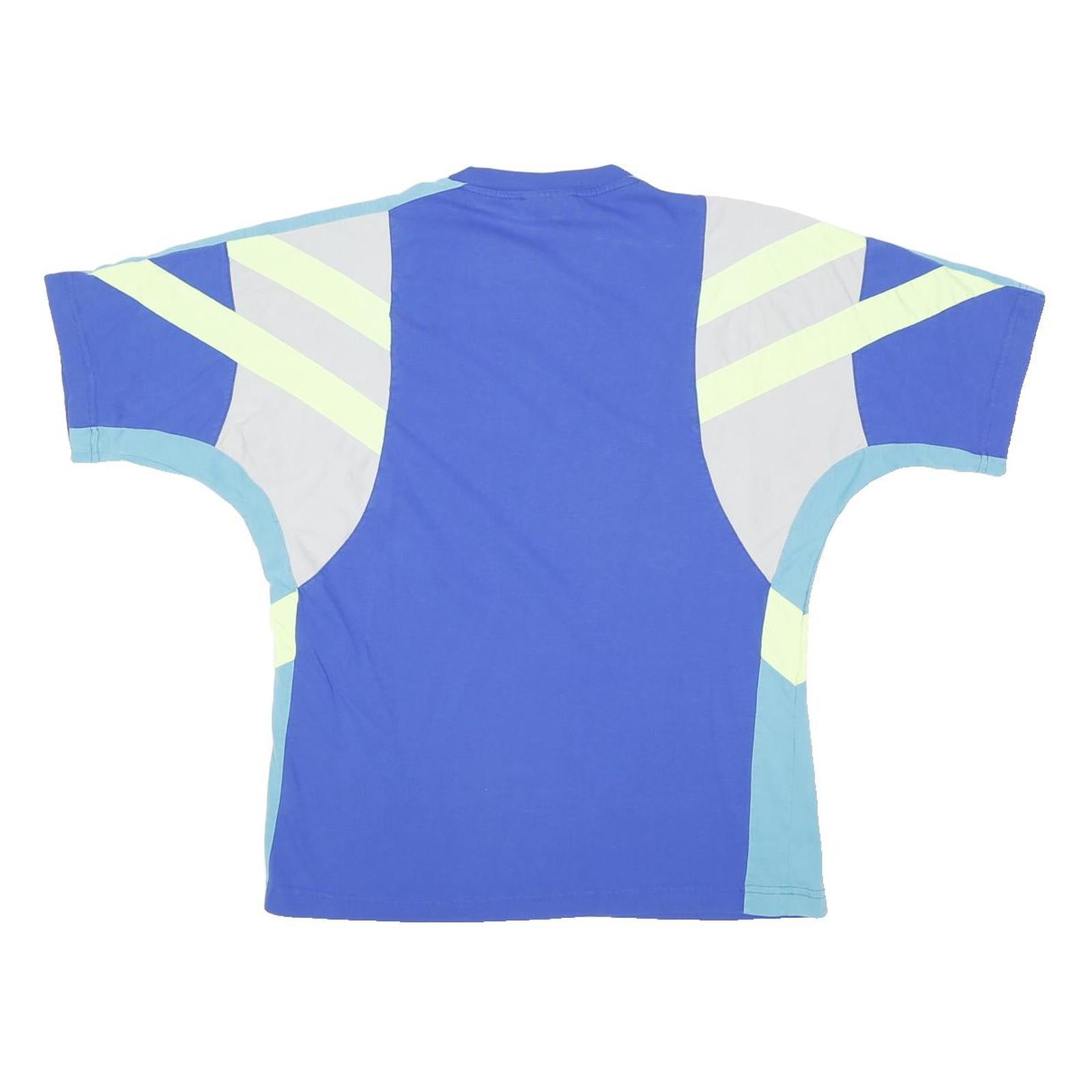 ADIDAS ORIGINALS Mens Blue Cotton Blend Graphic T-Shirt M Short Sleeve Crew Neck