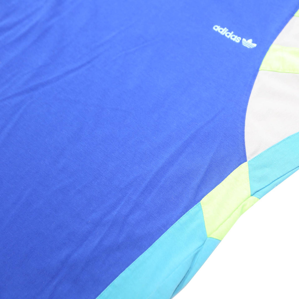 ADIDAS ORIGINALS Mens Blue Cotton Blend Graphic T-Shirt M Short Sleeve Crew Neck