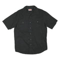 WRANGLER Mens Black Casual Shirt M Cotton Blend Short Sleeve Button Pockets