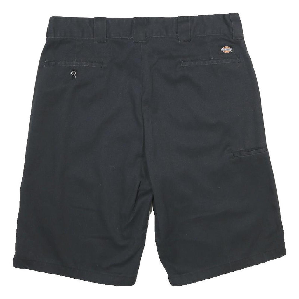 DICKIES Mens Shorts Black Relaxed Fit L W36 Workwear Polyester Blend