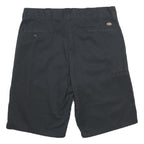 DICKIES Mens Shorts Black Relaxed Fit L W36 Workwear Polyester Blend