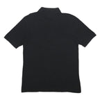 KAPPA Mens Black Short Sleeve Plain Polo Shirt L Cotton Classic Casual