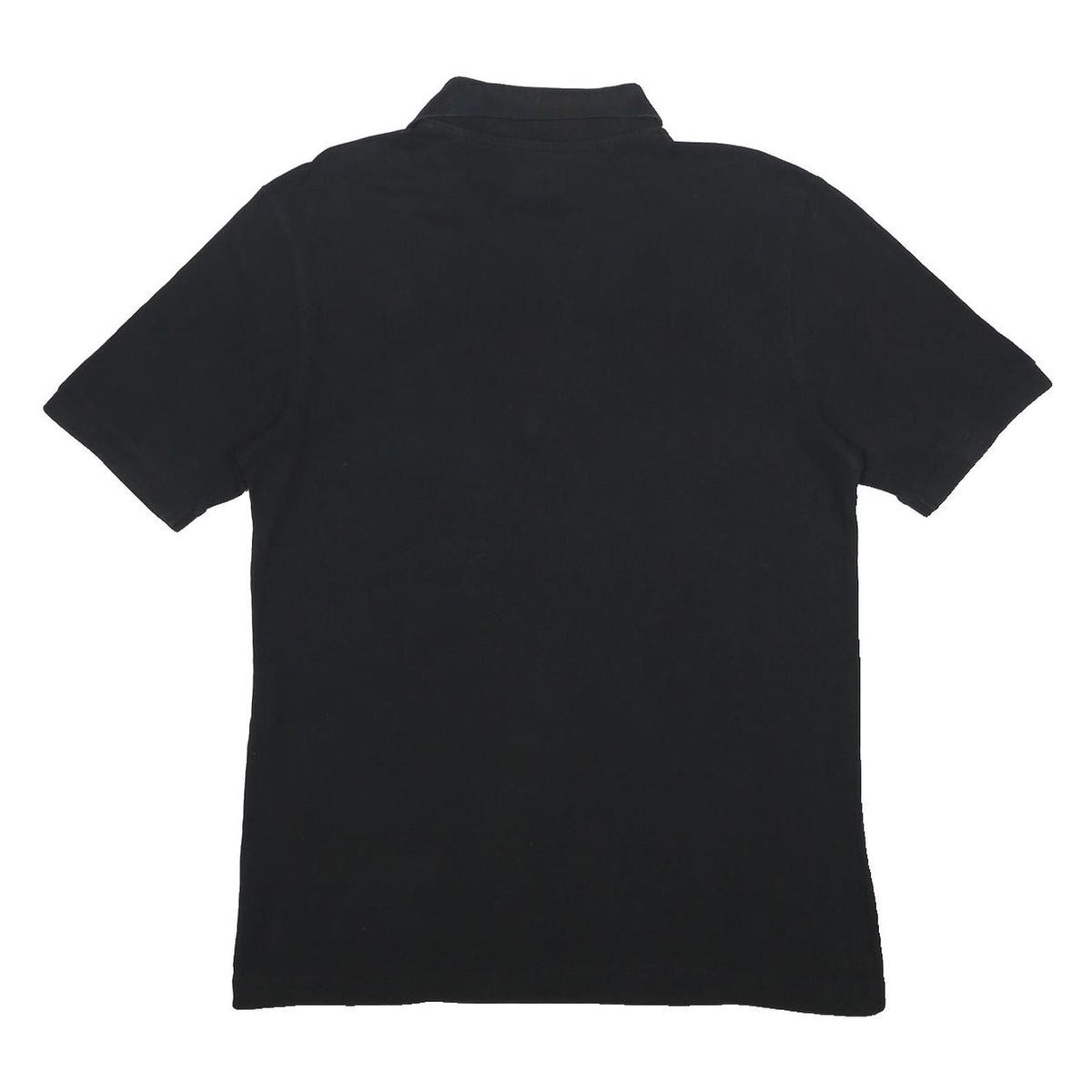 KAPPA Mens Black Short Sleeve Plain Polo Shirt L Cotton Classic Casual