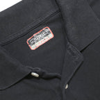 KAPPA Mens Black Short Sleeve Plain Polo Shirt L Cotton Classic Casual