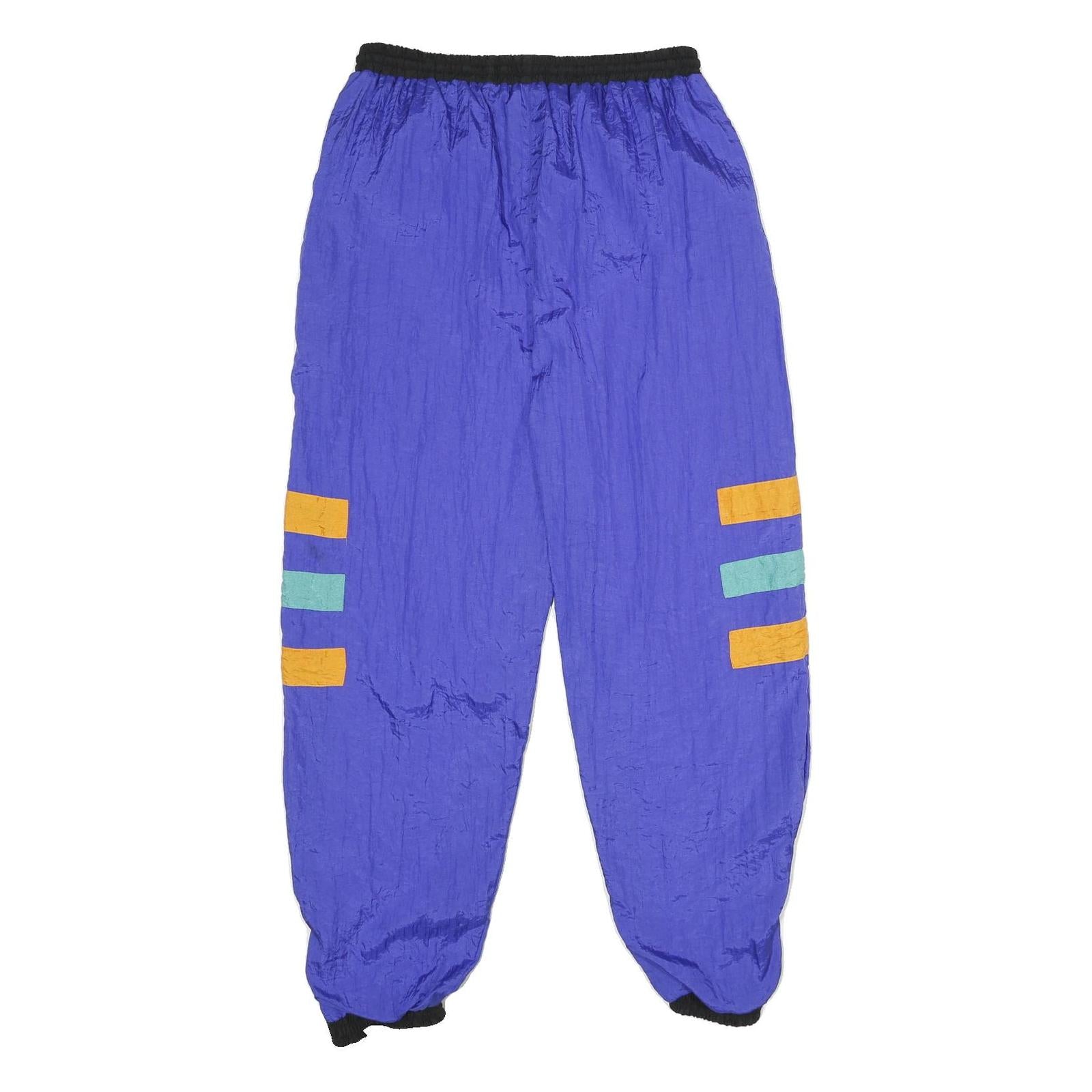 Mens Joggers Blue & Turquoise & Orange Loose Tapered M W28 L30 Casual Sports