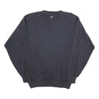 TOMMY HILFIGER Mens Navy Plain Cotton Crew Neck Basic Knit Jumper L Comfort