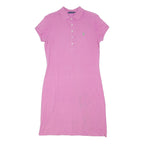 RALPH LAUREN Womens Pink Polo Shirt Cotton Blend Dress M Classic Casual Summer