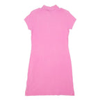 RALPH LAUREN Womens Pink Polo Shirt Cotton Blend Dress M Classic Casual Summer