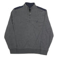 NAUTICA Mens Grey Crew Neck L Cotton Blend Sweatshirt with Shoulder Detail