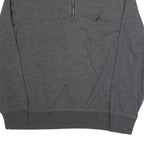 NAUTICA Mens Grey Crew Neck L Cotton Blend Sweatshirt with Shoulder Detail