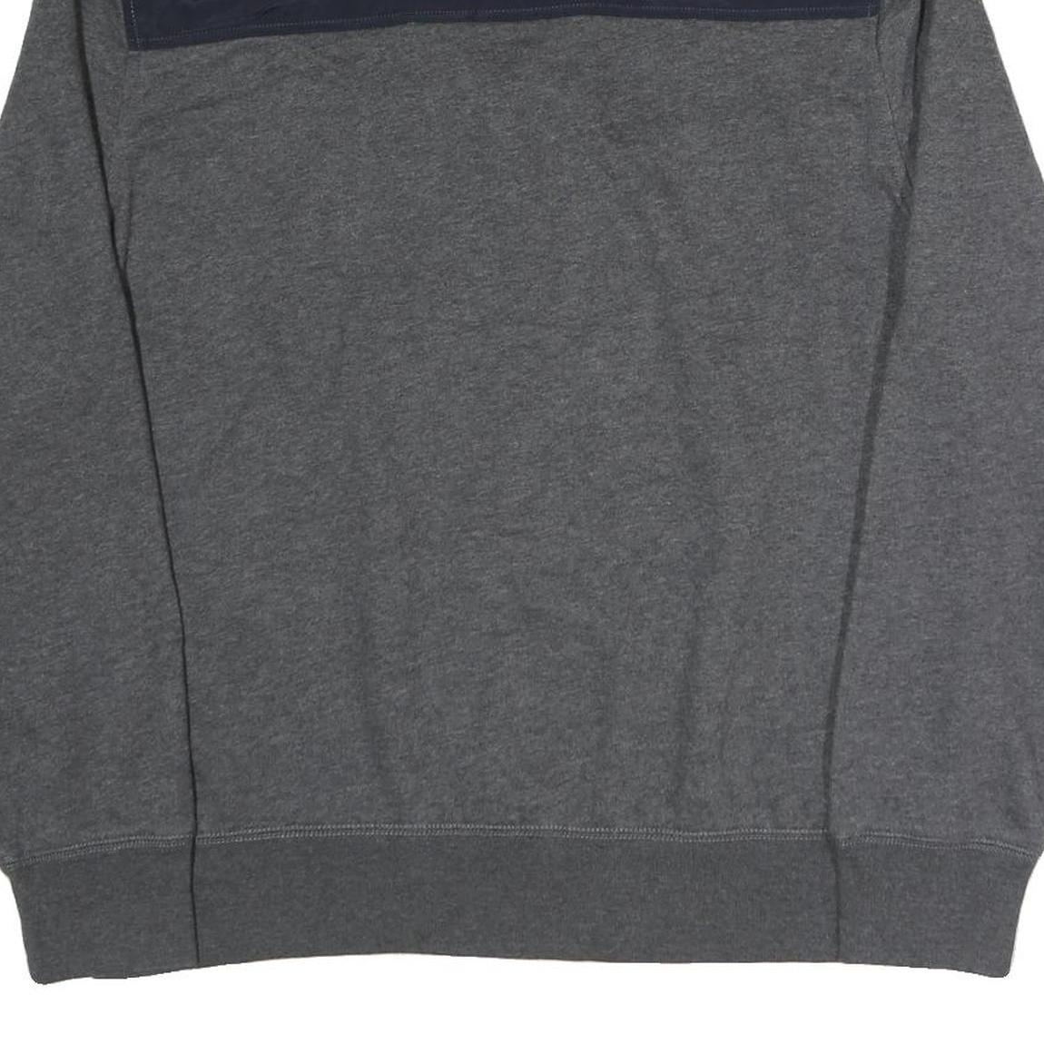 NAUTICA Mens Grey Crew Neck L Cotton Blend Sweatshirt with Shoulder Detail