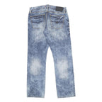 GUESS Mens Blue Slim Skinny Denim Medium W33 L32 Slim Fit Zip Closure