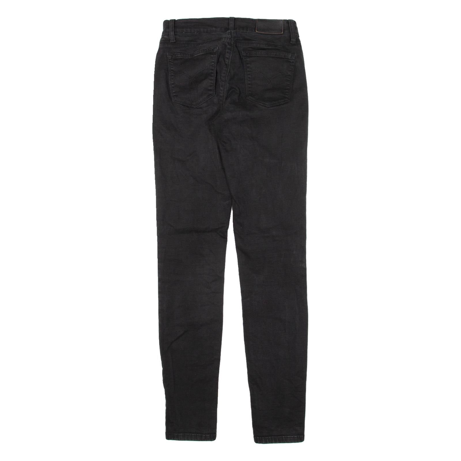 CALVIN KLEIN JEANS Mid Rise Womens Trousers Black Slim Skinny W24 L30