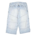 Womens Light Blue Denim Casual Shorts M W32 Cotton Blend Relaxed Fit