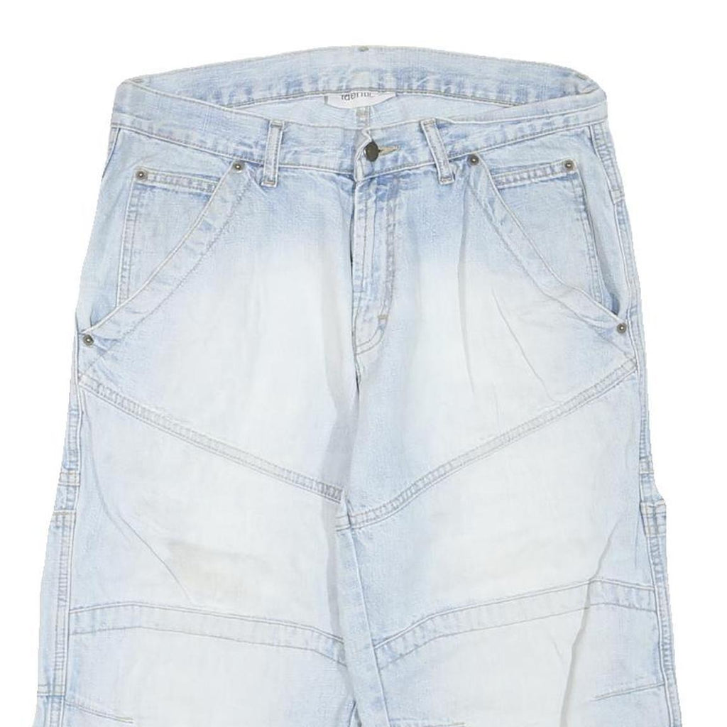 Womens Light Blue Denim Casual Shorts M W32 Cotton Blend Relaxed Fit