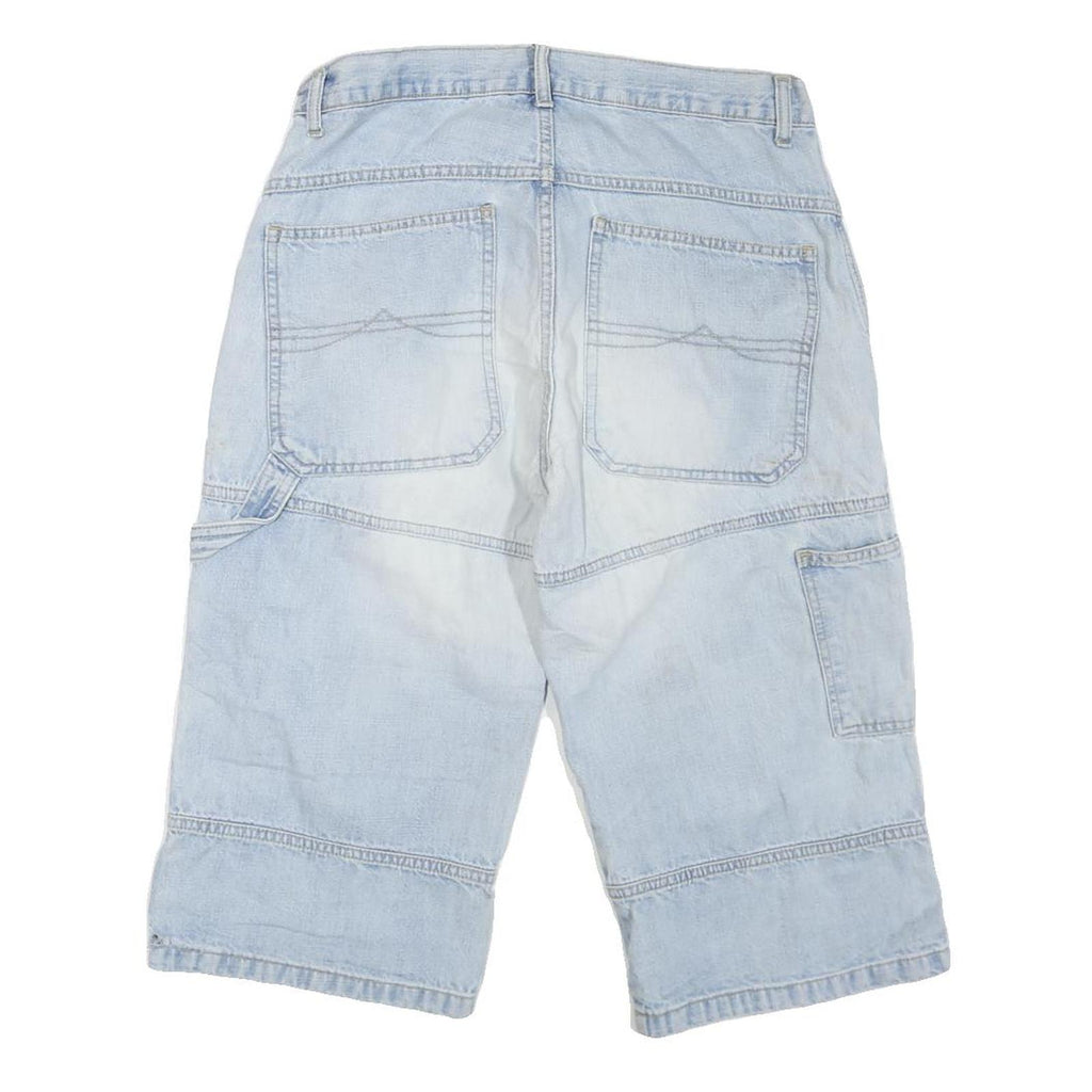 Womens Light Blue Denim Casual Shorts M W32 Cotton Blend Relaxed Fit