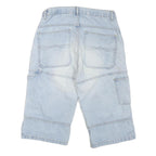 Womens Light Blue Denim Casual Shorts M W32 Cotton Blend Relaxed Fit