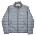 LEVI'S Mens Grey Lightweight Jacket L Polyester Plain Zip Casual Padded