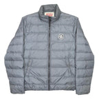 LEVI'S Mens Grey Lightweight Jacket L Polyester Plain Zip Casual Padded