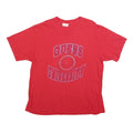GUESS Womens Red Cotton Blend Graphic T-Shirt One Size Short Sleeve Crew Neck