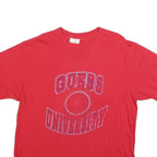 GUESS Womens Red Cotton Blend Graphic T-Shirt One Size Short Sleeve Crew Neck