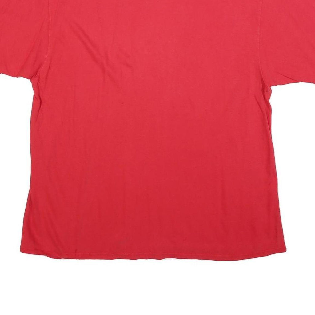 GUESS Womens Red Cotton Blend Graphic T-Shirt One Size Short Sleeve Crew Neck