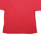 GUESS Womens Red Cotton Blend Graphic T-Shirt One Size Short Sleeve Crew Neck