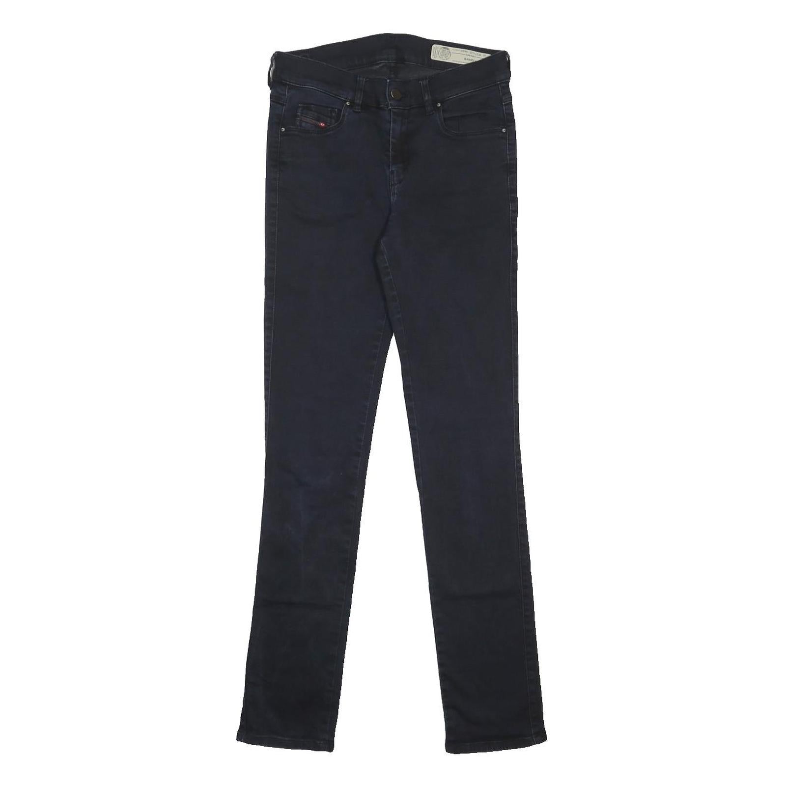 DIESEL Womens Jeans Black Slim Skinny Denim Medium W27 L32 Stylish Zip Fastening