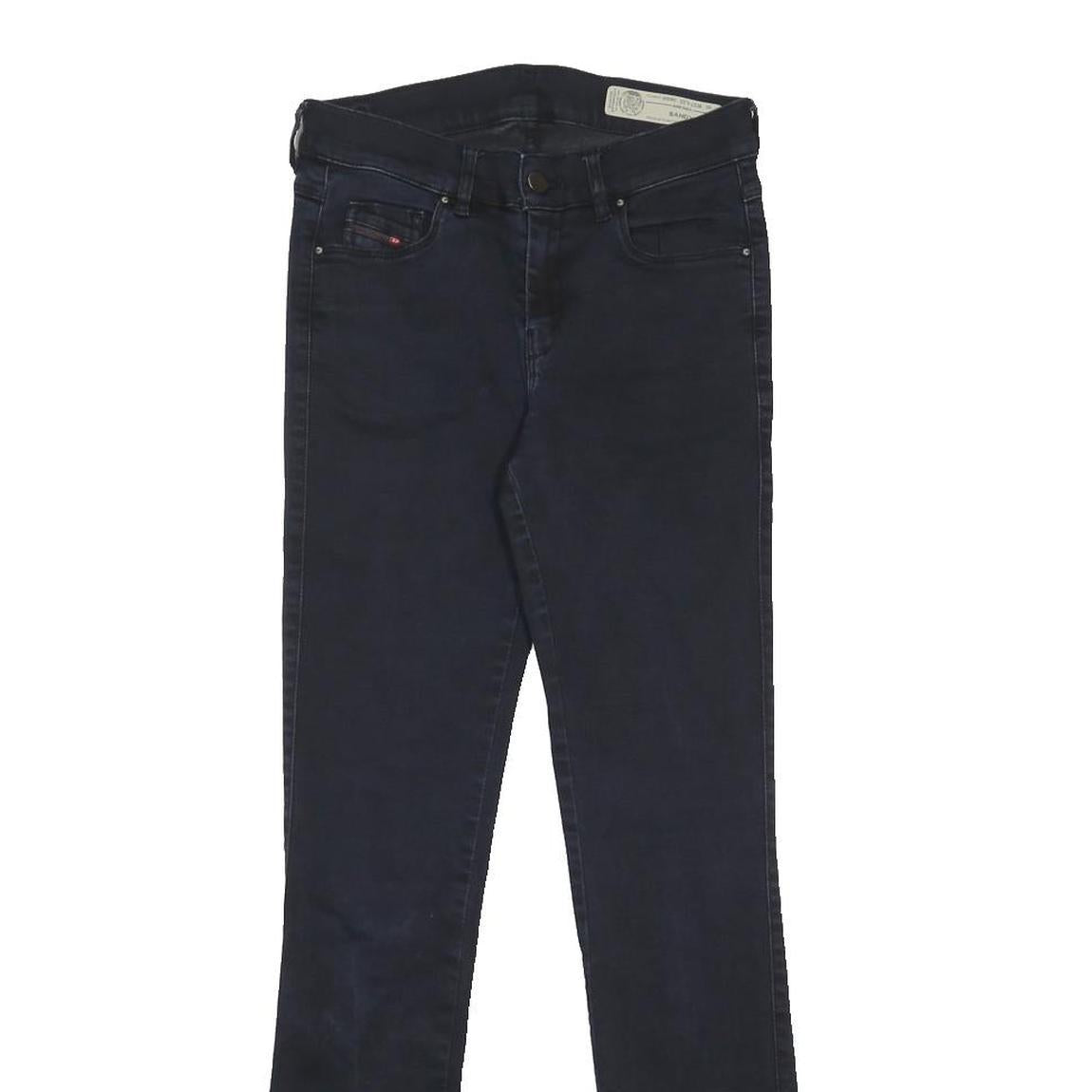 DIESEL Womens Jeans Black Slim Skinny Denim Medium W27 L32 Stylish Zip Fastening