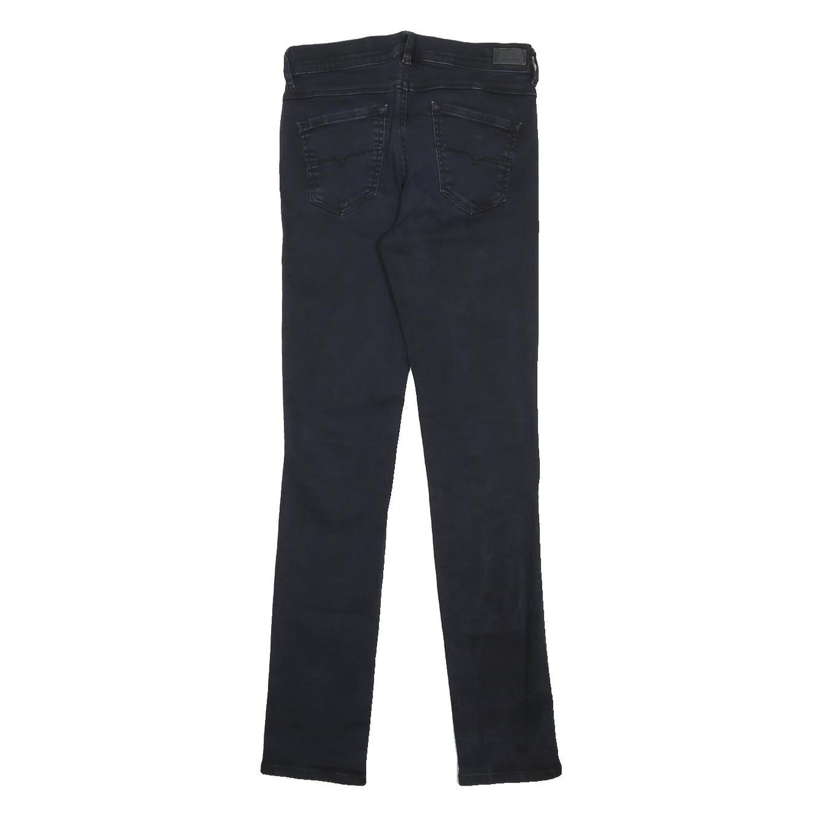 DIESEL Womens Jeans Black Slim Skinny Denim Medium W27 L32 Stylish Zip Fastening