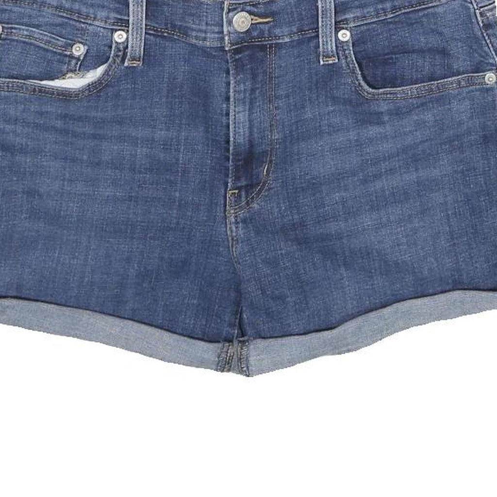 LEVI'S Womens Denim Blue Casual Shorts M W31 Cotton Blend Roll Hem