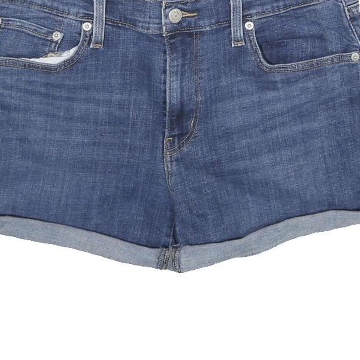 LEVI'S Womens Denim Blue Casual Shorts M W31 Cotton Blend Roll Hem