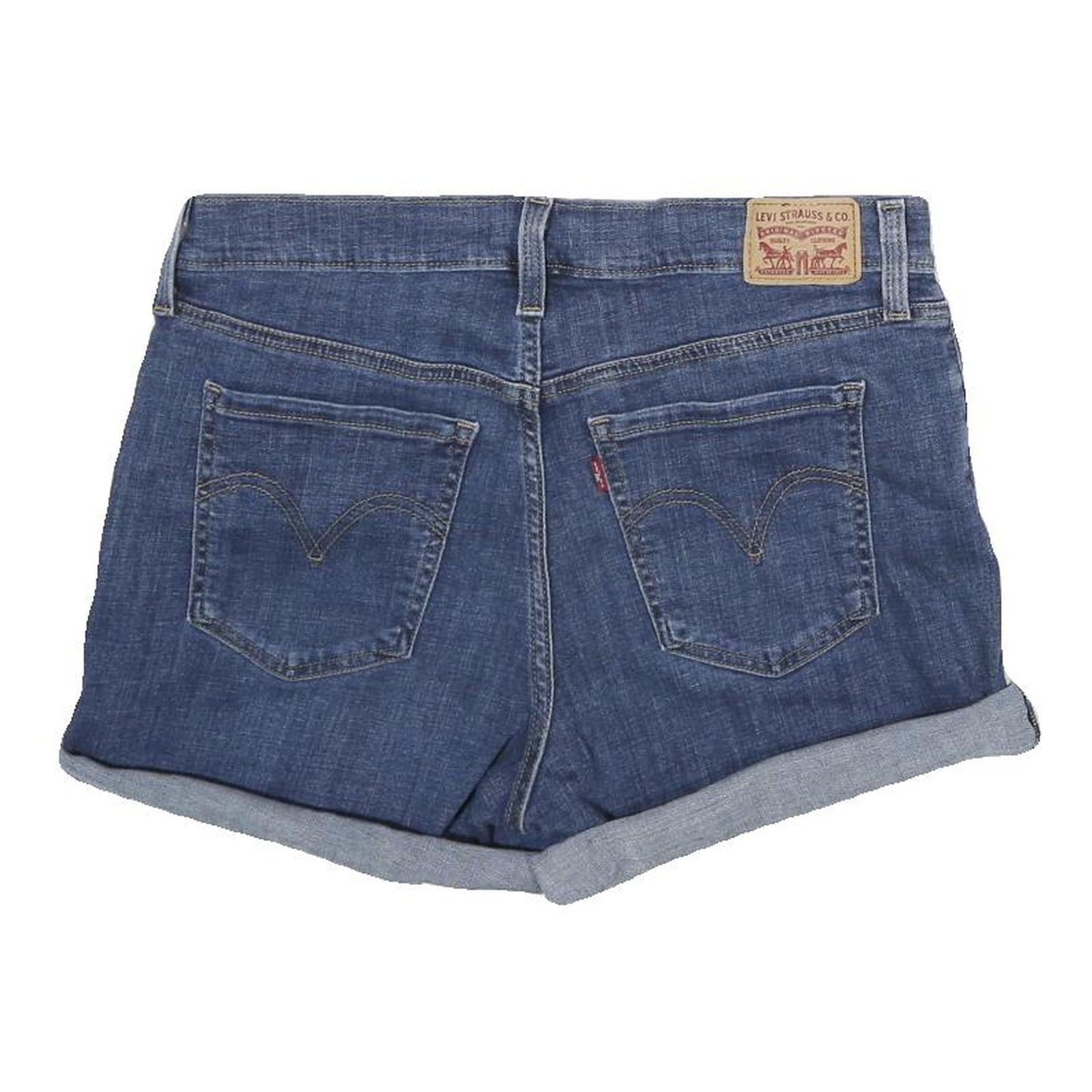 LEVI'S Womens Denim Blue Casual Shorts M W31 Cotton Blend Roll Hem
