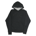 CHAMPION Mens Black ¼ Zip Hoodie S Cotton Casual Sweatshirt