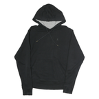 CHAMPION Mens Black ¼ Zip Hoodie S Cotton Casual Sweatshirt