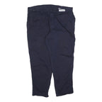 CARHARTT Mens Cotton Blend Navy Relaxed Straight Trousers W46 L32 Workwear